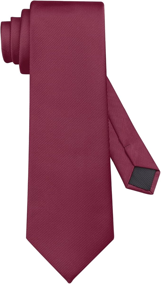 DecTwig Men's Ties Solid Color Formal Neckties 3.15" (8CM) Black Ties For Men