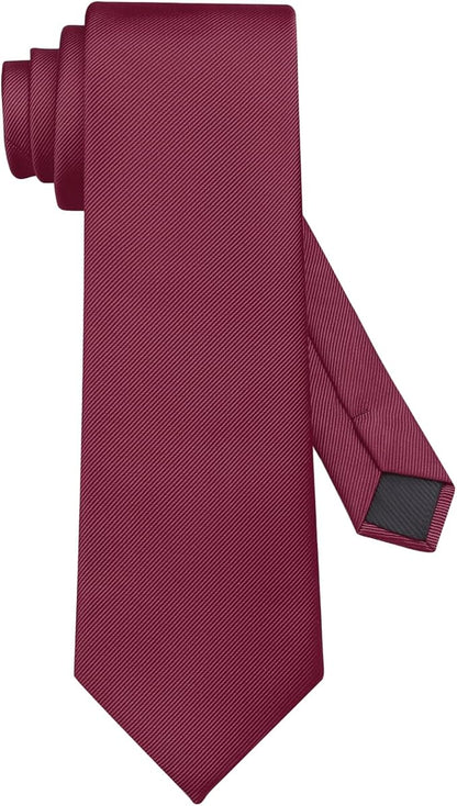 DecTwig Men's Ties Solid Color Formal Neckties 3.15" (8CM) Black Ties For Men