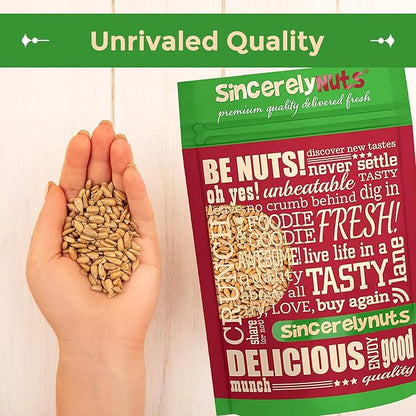Sincerely Nuts Sunflower Seeds Roasted and Salted, Hulled | No Shell, Gluten-Free Snack, Vegan, and Kosher Certified, 1(LB) Bag