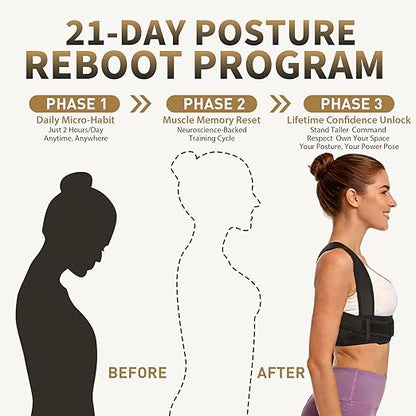 WNIEYO Posture Corrector for Women and Men Back Brace for Women Back Straightener for Effective Lower Back Pain Relief, Scoliosis, and Better Posture Support(XL)