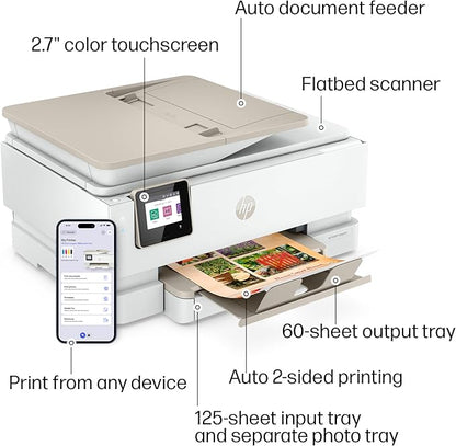 HP Envy Inspire 7955e Wireless Color Inkjet Printer, Print, scan, copy, Easy setup, Mobile printing, Best-for-home, 3 month Instant Ink trial included, AI-enabled (1W2Y8A)