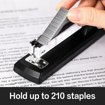 Deli Stapler, Desktop Stapler, Office Staplers, 25 Sheet Capacity, Includes 1000 Staples and Staple Remover, Black