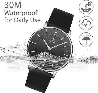 BEN NEVIS Watch, Mens Watch, Minimalist Fashion Simple Wrist Watch Analog Date with Leather Strap