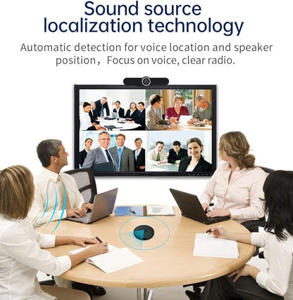 BluePod Conference Speakerphone, Bluetooth and USB Conference Microphone & Speaker, VoiceLoc and VoiceCap Function with 6 Omnidirectional Microphones, for Meeting Room or Home Office
