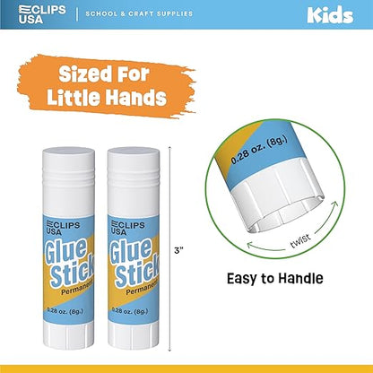 Glue Sticks Bulk (250 Pack), Washable Glue Sticks for Kids, Craft Glue for School Supplies, .28 oz, 8 Grams (250 Pack)
