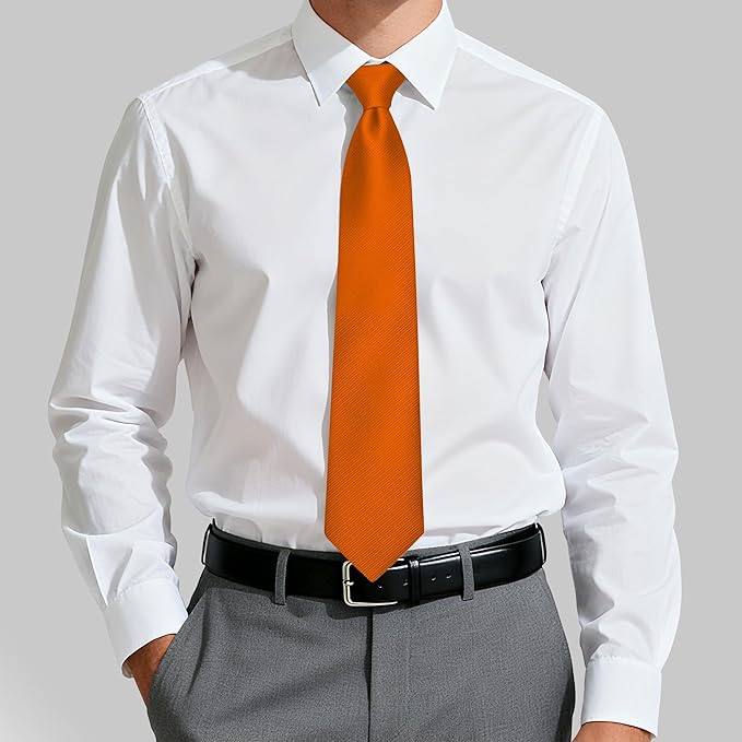 Fineknot Black Ties for Men, Formal Neckties for Men, Solid Color Mens Ties for Business, Wedding, Party, Mens Neck Tie