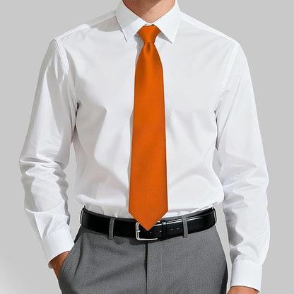 Fineknot Black Ties for Men, Formal Neckties for Men, Solid Color Mens Ties for Business, Wedding, Party, Mens Neck Tie