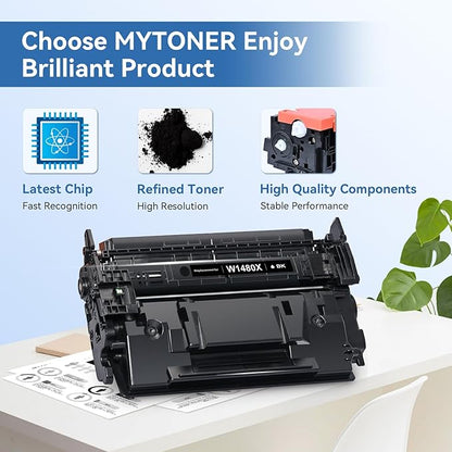 148X Black High Yield Toner Cartridge (with Chip) Compatible Replacement for HP 148X W1480X 148A W1480A Black Toner for Pro MFP 4101fdw 4101fdn Pro 4001dw 4001dn 4001n Printer (1 Pack)