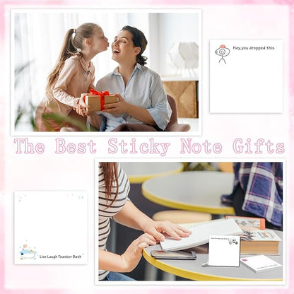 Funny Sticky Notes Gifts - 9 Pack Funny Sticky Notes 3x3 Inch Funny Office Gifts for Coworkers Everything is Fine Post Notes Work Gag Self-Stick Memo Pad Office School Supplies 450 Sheets