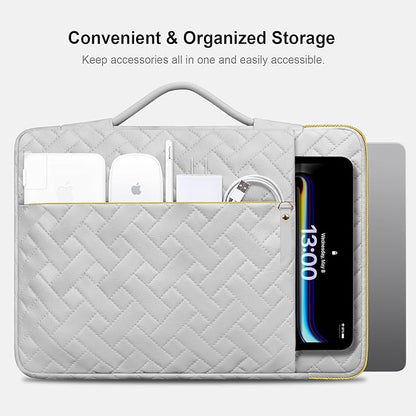 Lacdo 360° Protective Laptop Sleeve Case for 15 inch New MacBook Air M4 A3241 2025, M3 A3114, M2 A2941 2024-2023, 15 inch MacBook Pro A1990 A1707, Dell XPS 15 Plus 2022-2020 Computer Bag, Space Gray