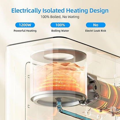 2-in-1 RO System & Instant Hot Water Dispenser, MIZUDO 800GPD Tankless Reverse Osmosis Water Filter, NSF/ANSI Certified, 9 Stage Under Sink RO System, 3:1 Pure to Drain, Hot and Cold Smart Faucet