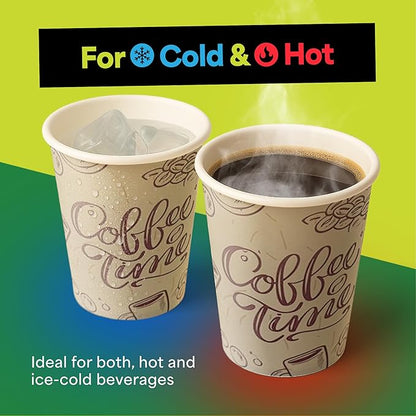 EconoHome 12 oz 1000 Pack Disposable Coffee Paper Cups - Paper Cups for Hot and Cold Drinks, Tea, Water, and Juice