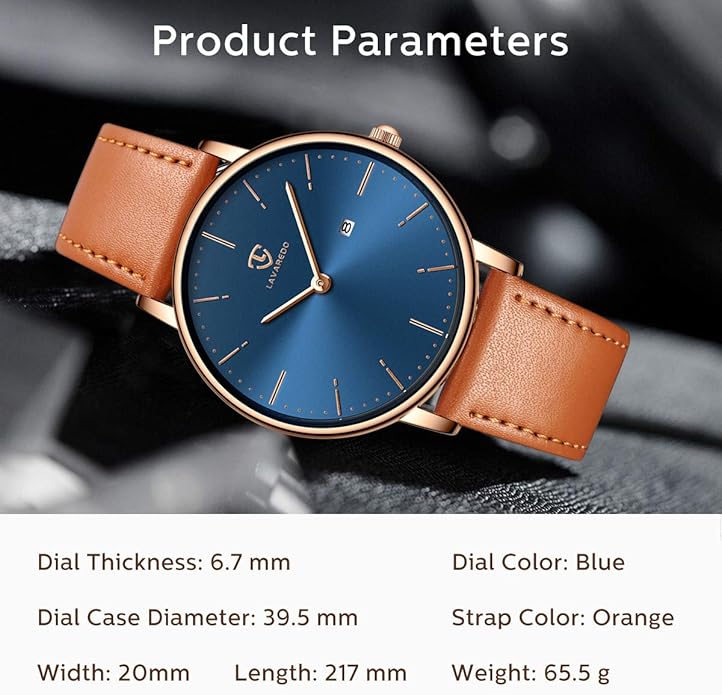 BEN NEVIS Watch, Mens Watch, Minimalist Fashion Simple Wrist Watch Analog Date with Leather Strap