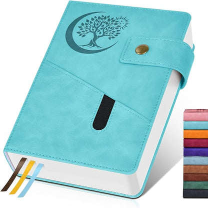365 Page Thick Lined Journal Notebook for Men Women, A5 Leather Journals for Writing, Hardcover Notebooks for Work, School, Note Taking,Travel, Business,Personal Diary, College Ruled 5.9" x 8.4"