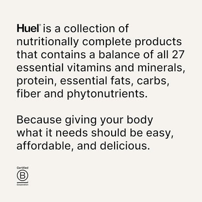 Huel Complete Nutrition Vegan Protein Bars | Chocolate Caramel | 13g Protein | 27 Vitamins & Minerals, 2g Sugar, Non-GMO, 100% Plant Based Snack | 12 Pack