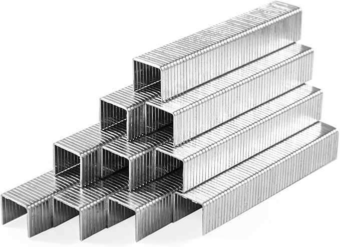 Heavy Duty T50 3/8 inch Length Staples 800-Count, 3/8" Crown 20 Gauge Galvanized, for Pneumatic, Electric, manual T50 Stapler Gun