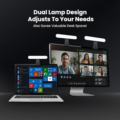 Monitor Light Bar for Computer & Laptop – Remote&Touch Control, Streaming Video Light, Adjustable Key Light for Desk & Zoom Meetings, Screen Lamp with Remote Control, USB Powered Computer Light