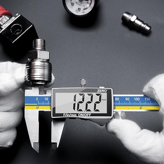 Preciva Digital Caliper, Stainless Steel Vernier Caliper Digital, Micrometer Calipers with Large LCD Screen, Auto-Off Feature, Inch Millimet Conversion, 6 Inch Caliper Tools for DIY/Household