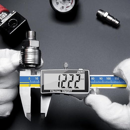 Preciva Digital Caliper, Stainless Steel Vernier Caliper Digital, Micrometer Calipers with Large LCD Screen, Auto-Off Feature, Inch Millimet Conversion, 6 Inch Caliper Tools for DIY/Household