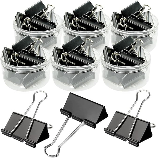 Extra Large Binder Clips 2 Inch (72 Pack), Big Paper Clamps with Box Giant Binder Clips for Office and Home Supplies