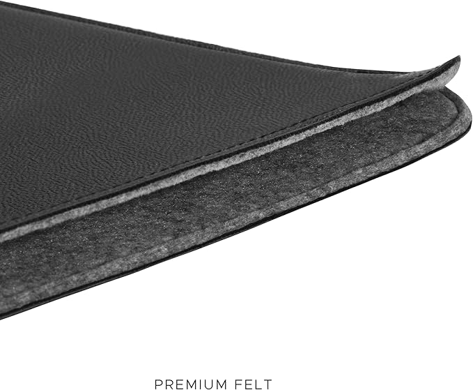 Comfyable Laptop Sleeve 15 Inch Precisely Compatible with MacBook Air 15" M4 2025 A3241 & M3 2024 A3114 & M2 2023 A2941, Faux Leather Cover Case, Black
