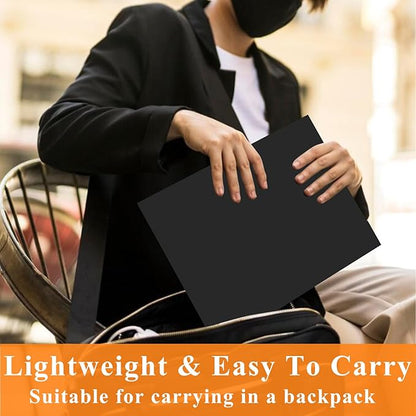 25Pcs Black Two-Pocket Heavyweight File Folder,Letter Size,Paper File Folder for School Office Home Bussines