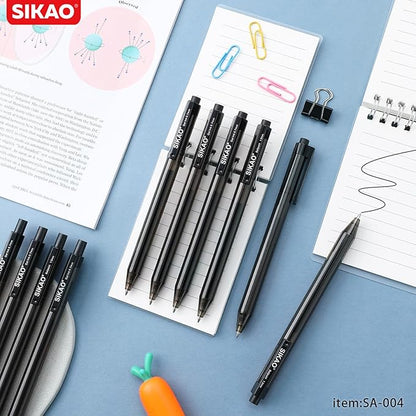 Black Pens Bulk, 60 Pack Retractable Ballpoint Pens, Black Ink 1.0mm Medium Point, Smooth Writing No-Smear Click Pens for Teachers, Students, Restaurant Servers, School & Office Supplies