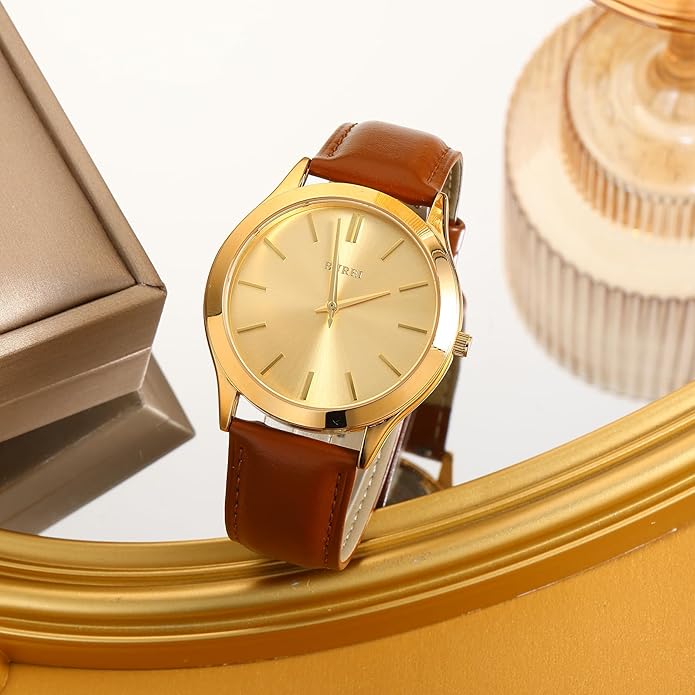 BUREI Men Watches Fashion Analog Stainless Steel Quartz Waterproof Watches,Gift for Men.