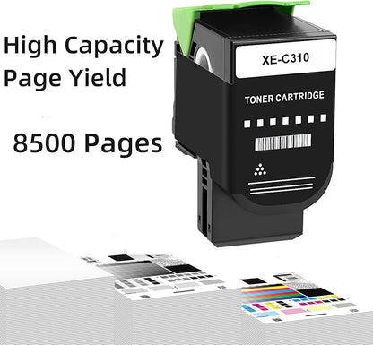 Black Toner for Xerox C310 / C315 High Capacity Toner Tartridge Set 8,500 Pages, for Xerox C310 / C315 Printer 006R04364 006R04356 C310DNI C315DNI Multifunction Color Printer