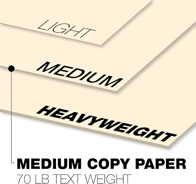 Springhill 8.5” x 14” Ivory Copy Paper, 28lb Bond/70lb Text, 104gsm, 2,000 Sheets (8 Ream) – Colored Printer Paper with Smooth Finish – Versatile and Flexible Computer Paper – 024160C