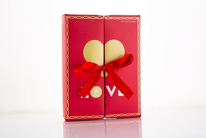 Carian’s Bistro Belgian Chocolate Gift Box of Love, Luxury Milk Chocolates with Strawberry and Hazelnut Cream, Great For Gift Giving, Christmas, Thanksgiving and Anniversary for Lovers, 12 pc.