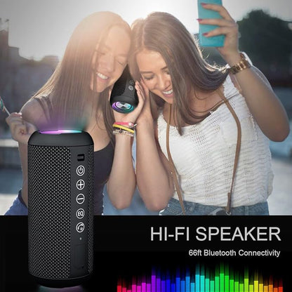 Ortizan Portable Bluetooth Speaker (1nd Gen), IPX7 Waterproof, Wireless, Big Sound and Deep Bass, TWS Pairing, 30Hrs of Playtime, Valentines Day Gifts for Him, Birthday Gifts for Men Women - Black