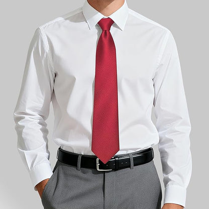 Fineknot Black Ties for Men, Formal Neckties for Men, Solid Color Mens Ties for Business, Wedding, Party, Mens Neck Tie