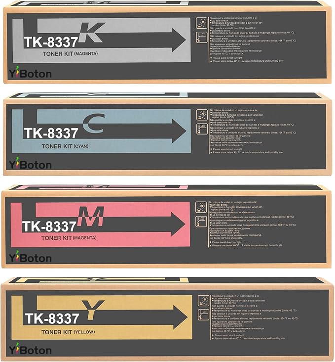 TK-8377 TK8377 High Capacity Toner Cartridge TK-8377K TK-8377C TK-8377M TK-8377Y Toner Compatible for TASKalfa 3554ci Printers(4-Pack Black Cyan Yellow Magenta)