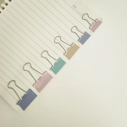 76 Pcs Colored Binder Clips Paper Clamps Assorted Sizes Small Medium Large Colorful Binder Clips for Office Supplies Set