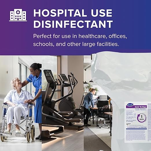 Oxivir Diversey Tb 100823906 Ready-to-Use Disinfectant Cleaning Wipes Refill Pouch, Accelerated Hydrogen Peroxide AHP, 11x12-Inch Extra Large Size Sheets, 160-Wipes, 1-Refill Bag (Pack of 4)