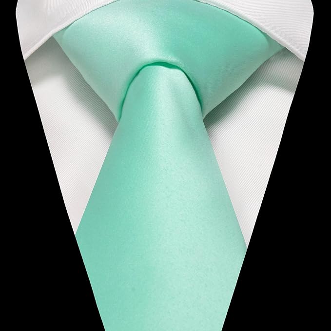 RBOCOTT Solid Color Tie and Pocket Square Hankerchief with Lapel Pin Set for Men