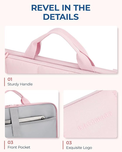 BAGSMART 13-14 inch Laptop Case Sleeve with Handle, Fluffy Padded Laptop Bag with Zipper, Macbook Case Fitted with Macbook Air/Pro 13.3 inch, Puffy Laptop Cover Fitted with Dell, HP