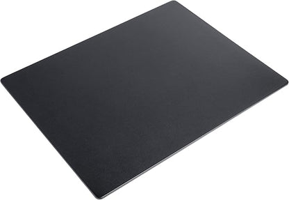 Black Leather 24" x 19" Desk Mat Without Rails