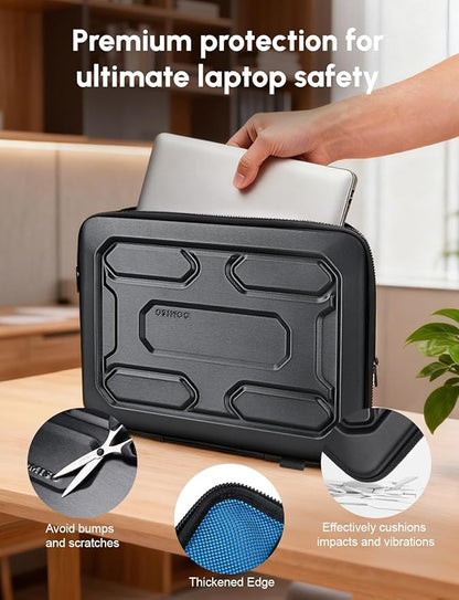 DOMISO 17 inch Laptop Sleeve Shoulder Bag Shockproof Computer Bag Waterproof EVA Protective Carrying Case for 17.3" MSI GS73VR Stealth Pro/Lenovo IdeaPad 321/HP Envy 17/LG Gram 17"/ROG Strix GL702VS