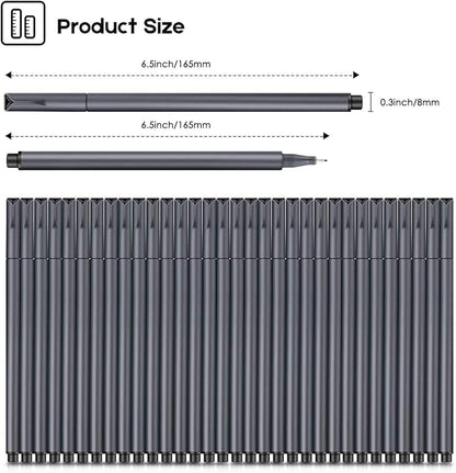 Taotree Journal Planner Pens, 24 Black Fine Point Pens, Ideal for Art, Crafts, Scrapbooks, School, Office, and More