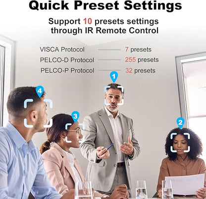 Zowietek 4K NDI|HX3(Certified) PTZ Camera PoE, 25X Optical Zoom, Simultaneous HDMI & SDI outputs, RTSP/RTMP(s)/SRT, Standalone IP Live Streaming to Youtube, Twitch for Meeting, Church, Event, Teaching