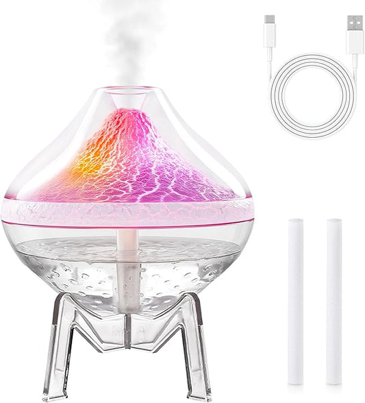 Humidifiers for Bedroom Cool Mist Ultrasonic Small Humidifier with Humidity Sensor Auto Shut Off LED Colorful Gradient Light Mini Humidifier For Plants,Bedroom,Baby Room,Office, Home（White)
