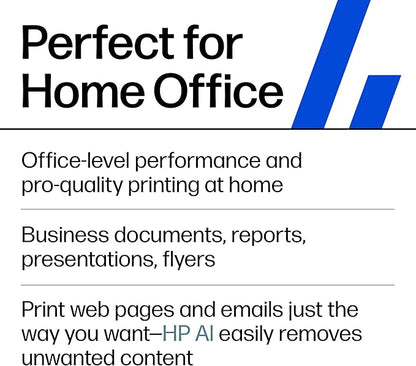 HP OfficeJet Pro 8135e Wireless All-in-One Color Inkjet Printer, Print, scan, Copy, fax, ADF, Duplex Printing Best-for-Home Office, 3 Month Instant Ink Trial Included, AI-Enabled (40Q35A)