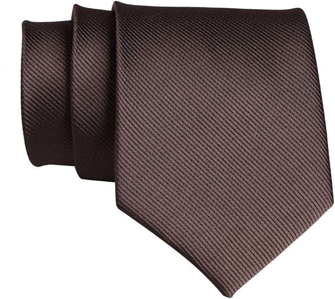 QBSM Mens Solid Polyester Textile Neckties Pure Color Neck Ties