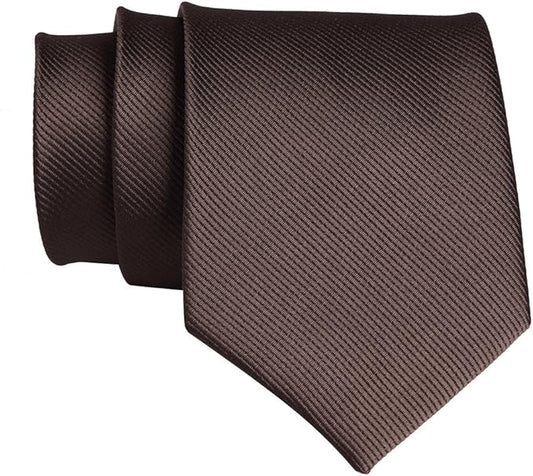 QBSM Mens Solid Polyester Textile Neckties Pure Color Neck Ties