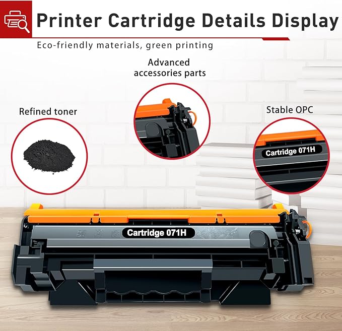 071H Toner Cartridge High Capacity Replacement Compatible for Canon 071H 071 CRG-071 Use with ImageCLASS LBP122dw LBP121dn LBP120 MF270 MF272dw MF273dw MF274dw MF275dw Printers