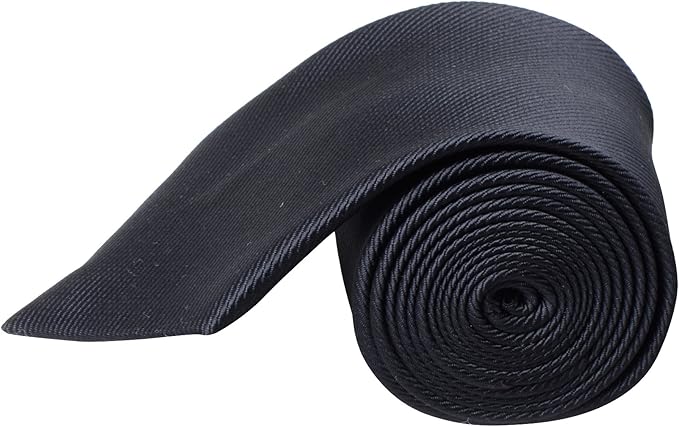 QBSM Mens Solid Polyester Textile Neckties Pure Color Neck Ties