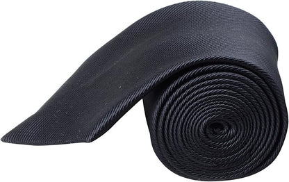 QBSM Mens Solid Polyester Textile Neckties Pure Color Neck Ties