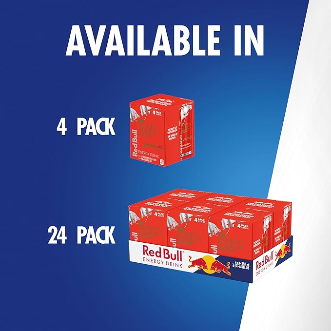 Red Bull Red Edition Watermelon Energy Drink, 8.4 Fl Oz, 24 Cans
